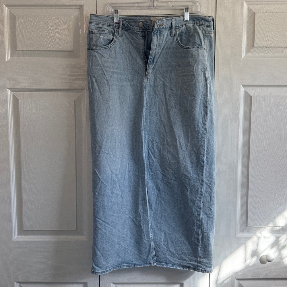 Universal Thread Light Wash Denim Maxi Skirt